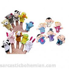 callm Hand Puppet,Finger Puppets,16PC Finger Puppets Animals People Family Members Educational Toy Multicolor B07JYWH764